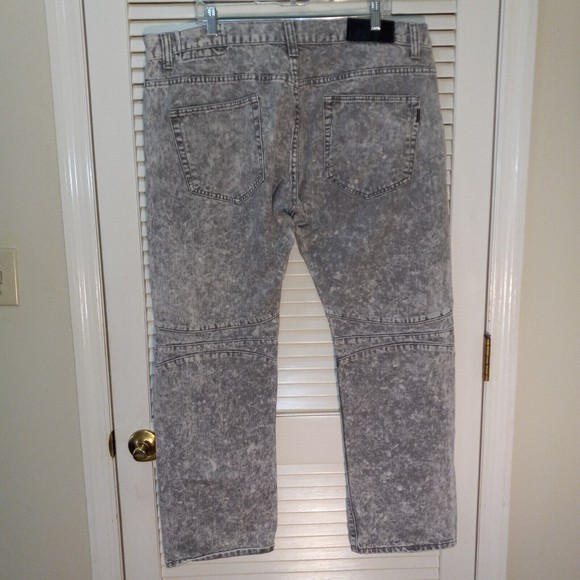 Eight 732 Jeans 8732 Tag Size 42X34 (Measures 42X31) Acid Wash Gray Denim - Picture 9 of 16
